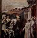 Алкина встречает Руджеро, 1550. - Фреска, переведённая на холст.Маньеризм. Италия. Болонья. Национальная Пинакотека.